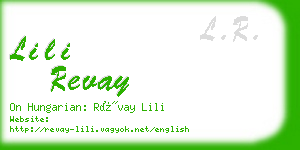 lili revay business card